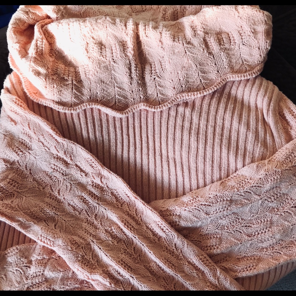 🍑 1X peach turtleneck sweater
